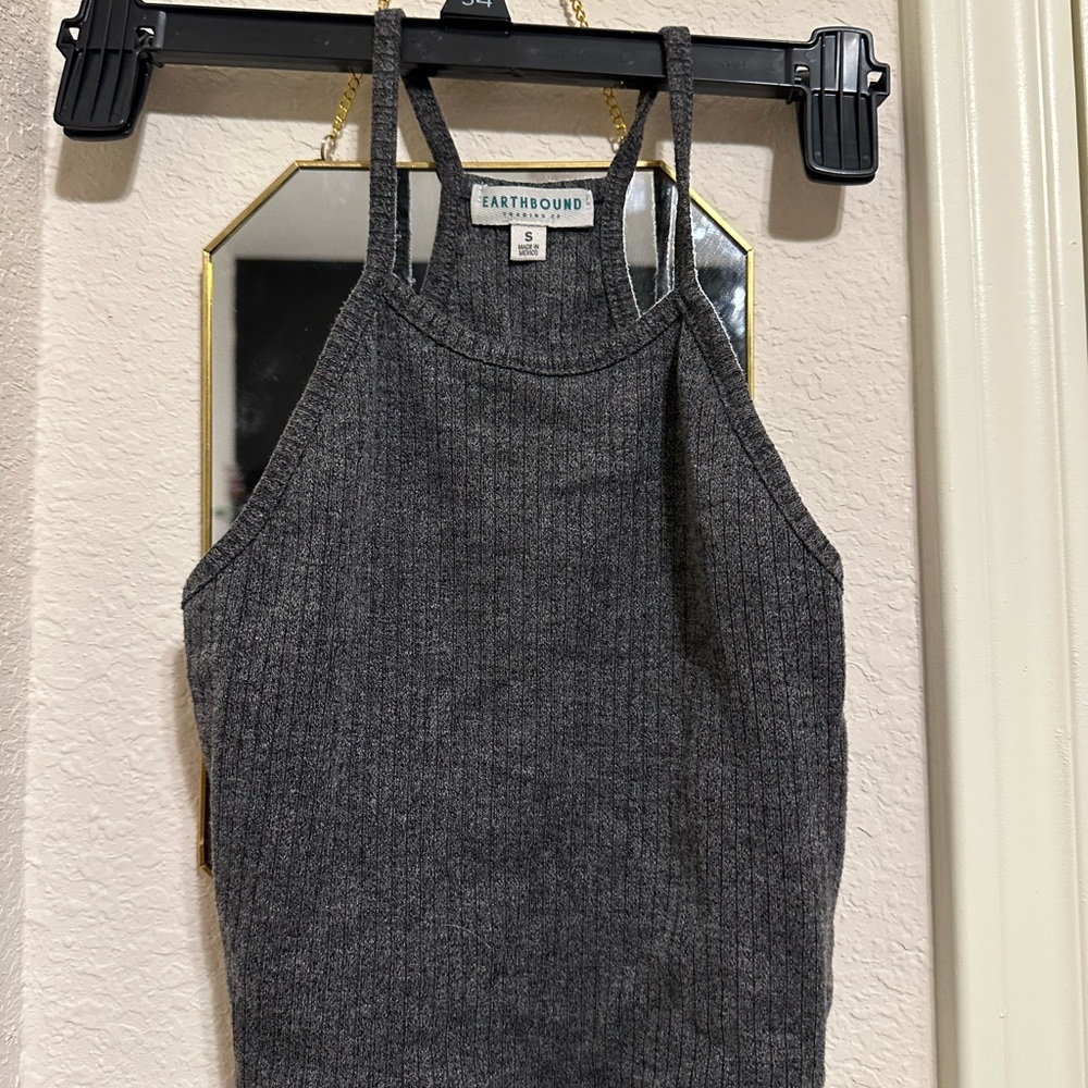 Earthbound Charcoal Knit Tank